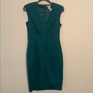 Green a line dress